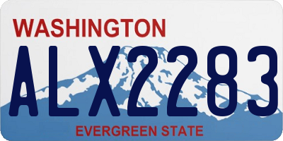WA license plate ALX2283