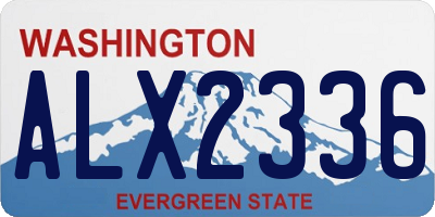 WA license plate ALX2336