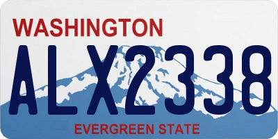 WA license plate ALX2338