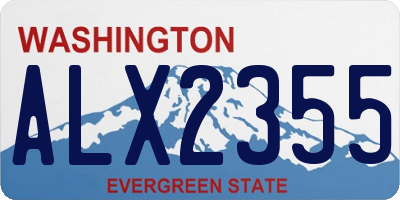 WA license plate ALX2355