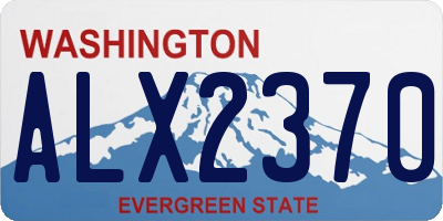 WA license plate ALX2370