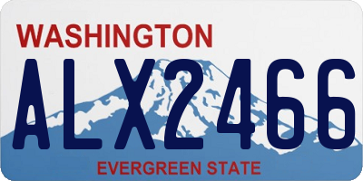 WA license plate ALX2466