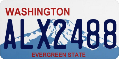 WA license plate ALX2488