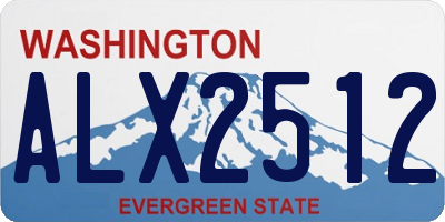 WA license plate ALX2512