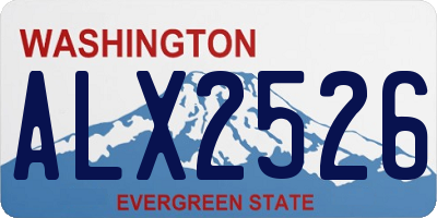 WA license plate ALX2526
