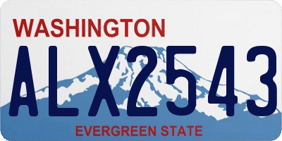 WA license plate ALX2543