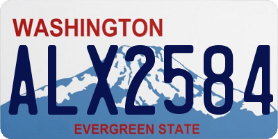 WA license plate ALX2584