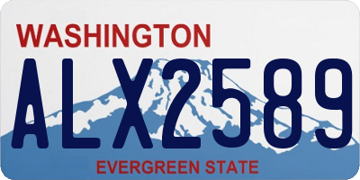 WA license plate ALX2589