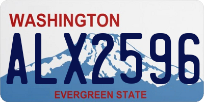 WA license plate ALX2596