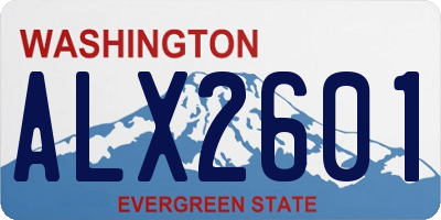 WA license plate ALX2601