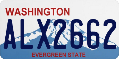 WA license plate ALX2662