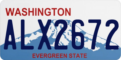 WA license plate ALX2672