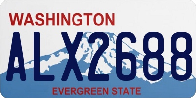 WA license plate ALX2688