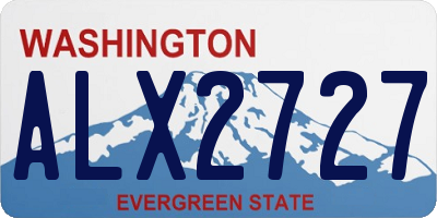 WA license plate ALX2727