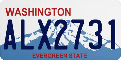 WA license plate ALX2731