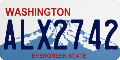 WA license plate ALX2742