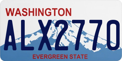 WA license plate ALX2770