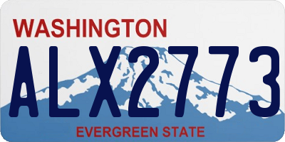 WA license plate ALX2773