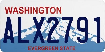 WA license plate ALX2791