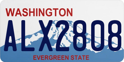 WA license plate ALX2808