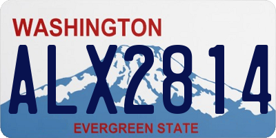 WA license plate ALX2814