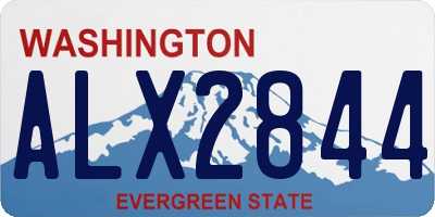WA license plate ALX2844