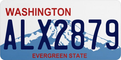 WA license plate ALX2879