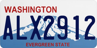 WA license plate ALX2912