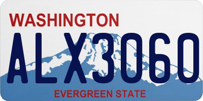 WA license plate ALX3060