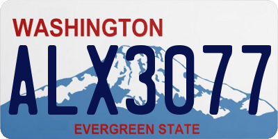 WA license plate ALX3077