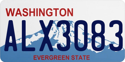 WA license plate ALX3083
