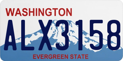 WA license plate ALX3158