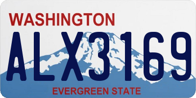 WA license plate ALX3169