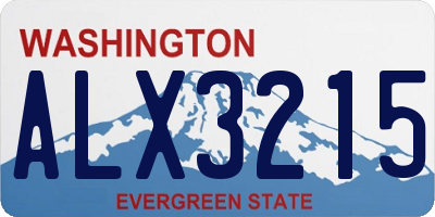 WA license plate ALX3215