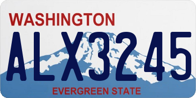 WA license plate ALX3245