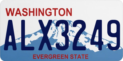 WA license plate ALX3249