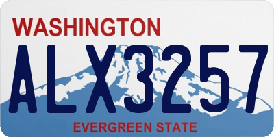WA license plate ALX3257