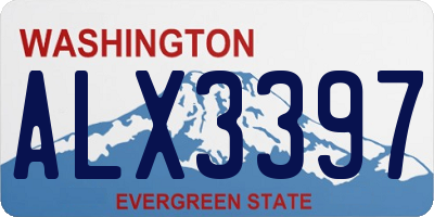 WA license plate ALX3397