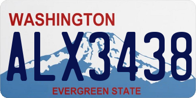 WA license plate ALX3438