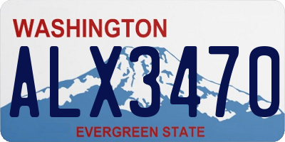 WA license plate ALX3470