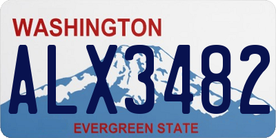 WA license plate ALX3482
