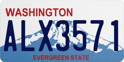 WA license plate ALX3571