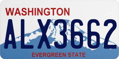 WA license plate ALX3662