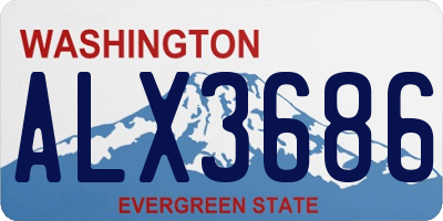 WA license plate ALX3686
