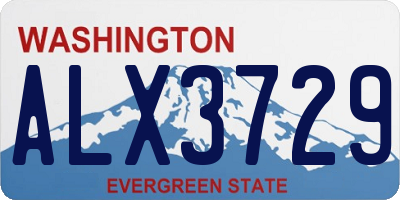 WA license plate ALX3729