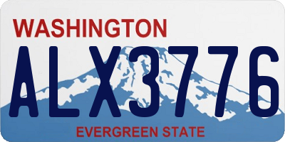 WA license plate ALX3776