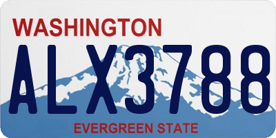 WA license plate ALX3788