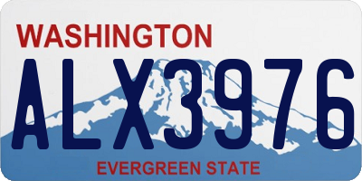 WA license plate ALX3976