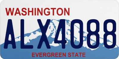 WA license plate ALX4088