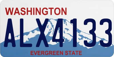 WA license plate ALX4133